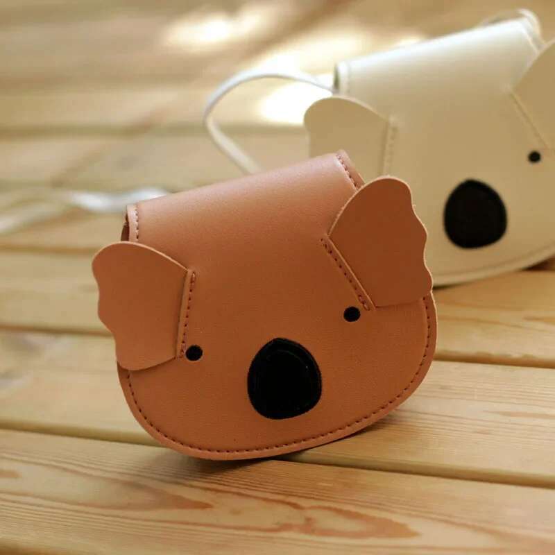 Ddmyshoesvip New Kids Messenger Bag For Boy Girl Cartoon Cute Koala Single Small Bag Children Satchel PU Leather Feel Shoulder Bags