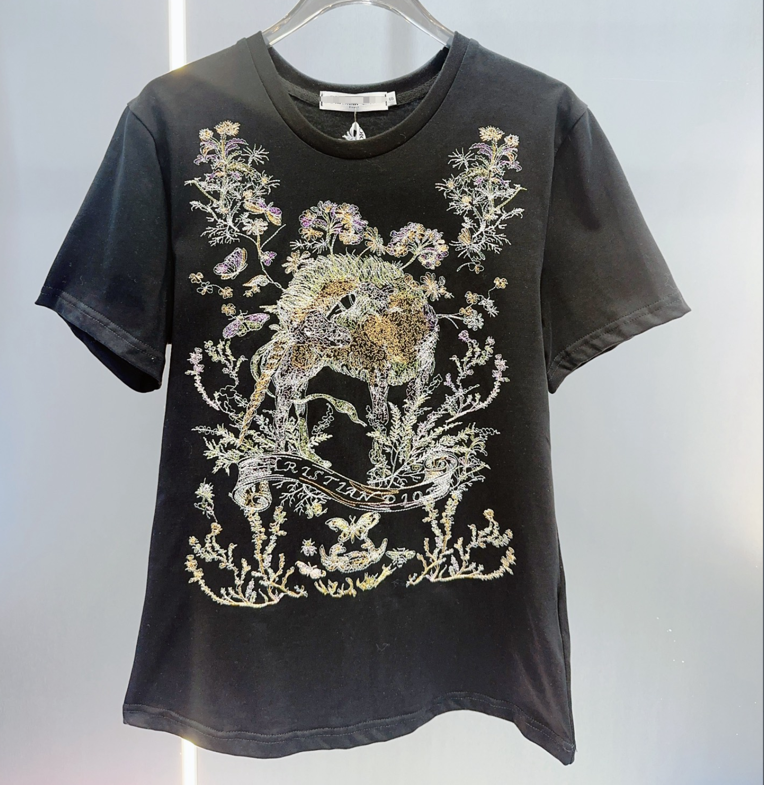 Di0r floral embrodiery Tshirt graffiti Customized Fashion Tailored Fashion drop shipping wholesale factory outlet D