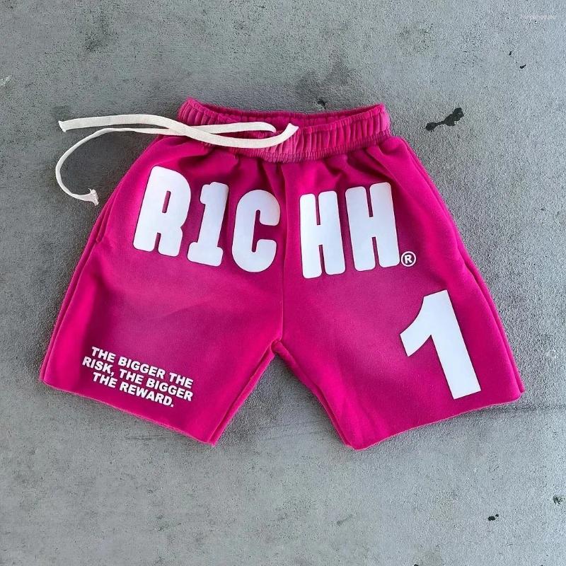 Men's Pants Summer Printed Casual Shorts Y2K Retro Sports Women's Street Hip Hop Harajuku Versatile Loose Drawstring