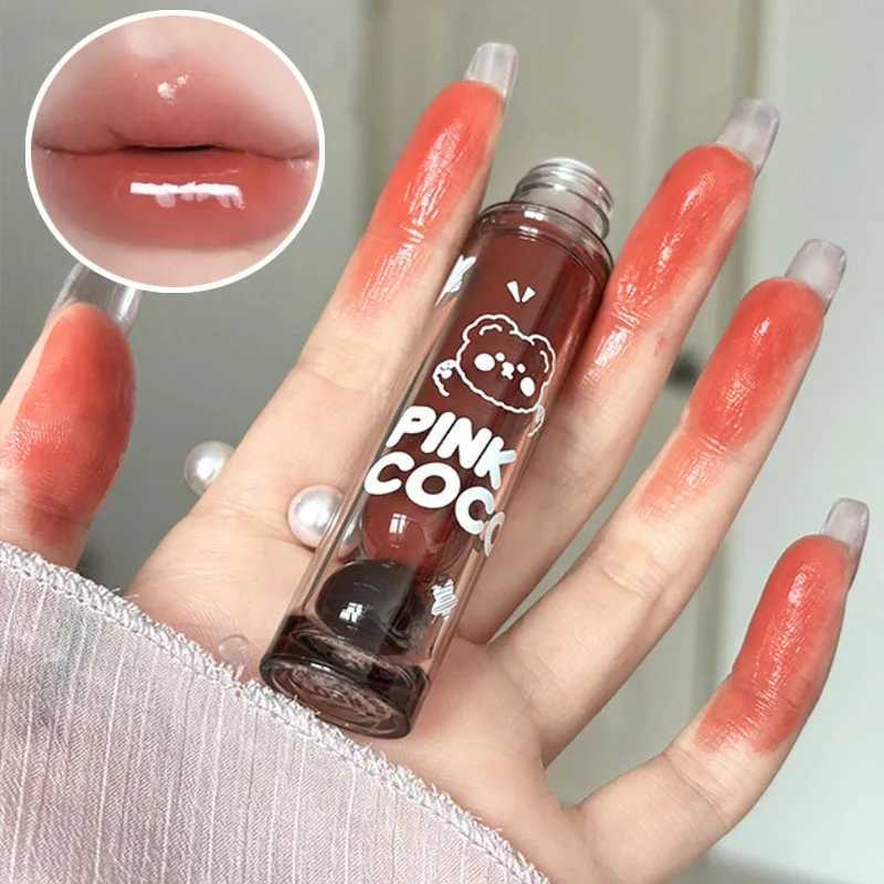 Juice Black Red Lip Gloss Mirror Glass Water Light Clear Lip Glaze Waterproof Non Stick Cup Liquid Lipstick Nude Lip Tint MakeupW250219