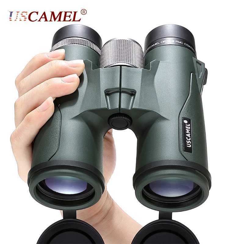 USCAMEL 10x42 8x42 HD BAK4 Binoculars Military High Power Telescope Professional Hunting Outdoor Sports Bird Watching green bla Z250219