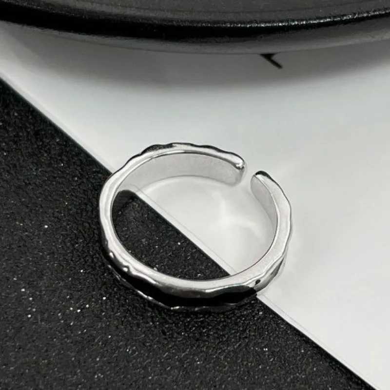 Vintage Black Drop Glaze Open Ring for Women Irregular Texture Simple Rings Adjustable Finger Rings Wedding Party Jewelry GiftXJ250219