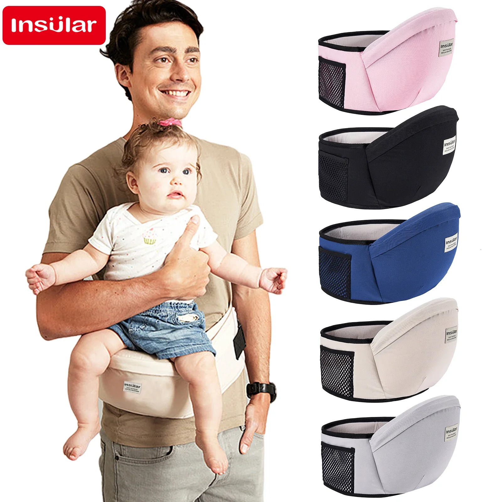 Baby Waist Stool Walkers Baby Sling Hold Waist Belt Backpack Hipseat Belt Kids Adjustable Infant Hip Seat 250219