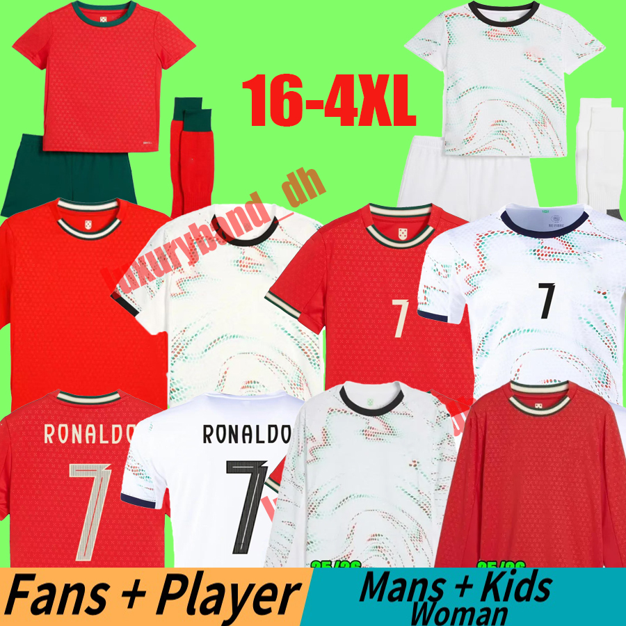 4XL 2024 25 26 Portugal soccer jerseys JOAO FELIX PEPE BERMARDO B.FERNANDES camisa de futebol J.MOUTINHO Ronaldo Portuguese Portugieser Long sleeves football shirt