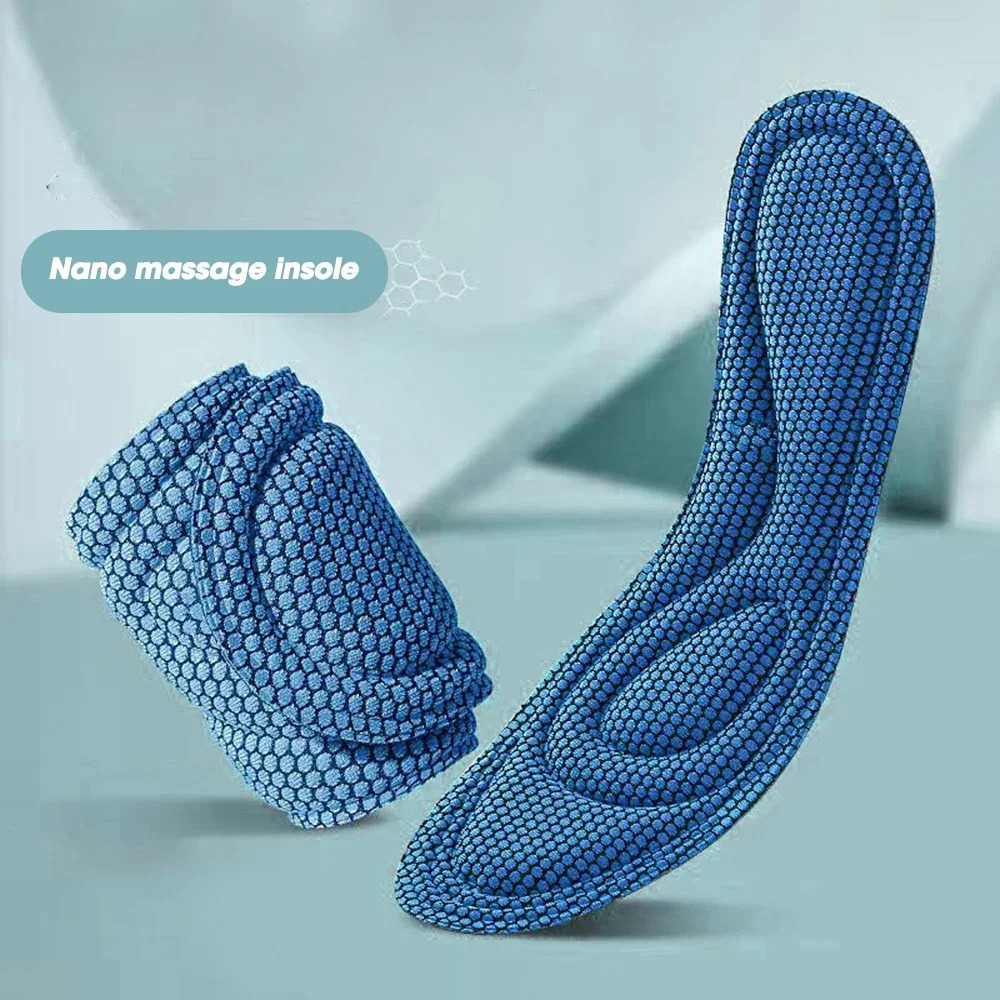 4pcs Memory Foam Orthopedic Insoles for Shoes Men Women Nano Antibacterial Deodorization Insole Sweat Absorption Running Cushion 250219