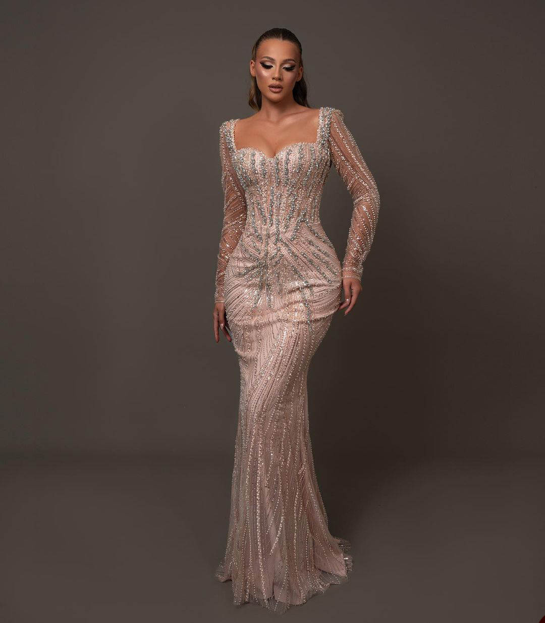 2025 Elegant Mermaid Prom Sweetheart For Women Appliques Lace Sequins Evening Party Dress or-Length Special Ocn Customized Plus Size Vestido de novia