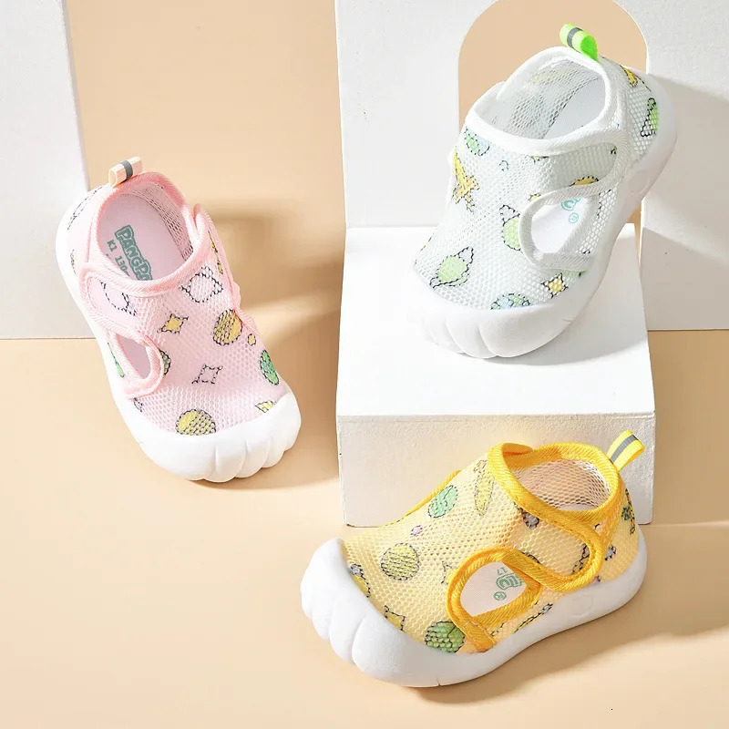 Breathable Air Mesh Baby Kids Shoes Cartoon Baby Boy Shoes Soft Sloe Shoes for Baby Girl 1-4T Toddler First Walkers 250219