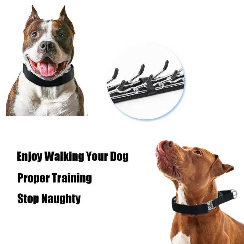 Dog Training Collar Prong Collar with Quick Release Buckle Nylon Cover Pet Dog Spike Pinch Collar W250219