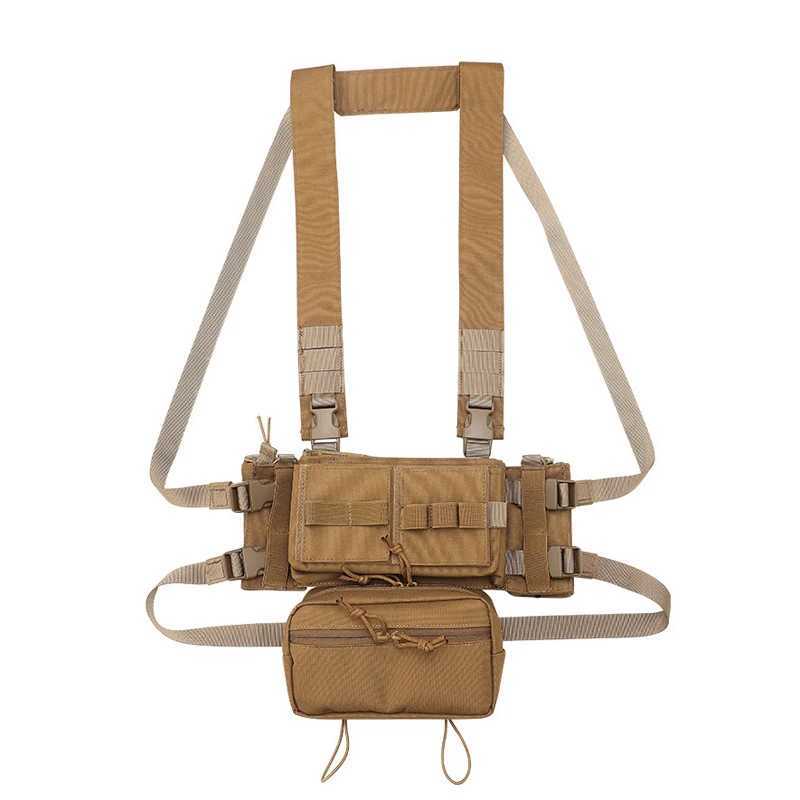 Hunting Combat Tactical MK3 Chest Rig Mini Outdoor Airsoft MOLLE System Duty Vest Military Carrier Chest Vest with Mag PouchXJ250219