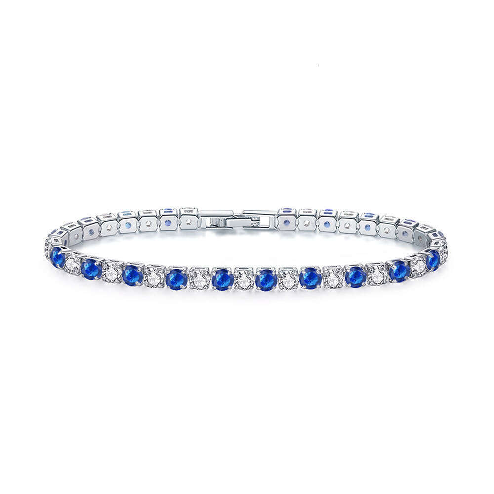 Zircon Single Row 4mm Round Full Dia Chain Hip Hop Jewelry Tennis Bracelet