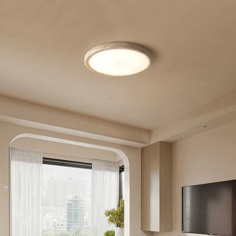 Modern Cream Style Warm Room Bedhead Ceiling Light Fixtures Yellow Travertine Corridor Living Room Restaurant 15W Led Lamps Z250219