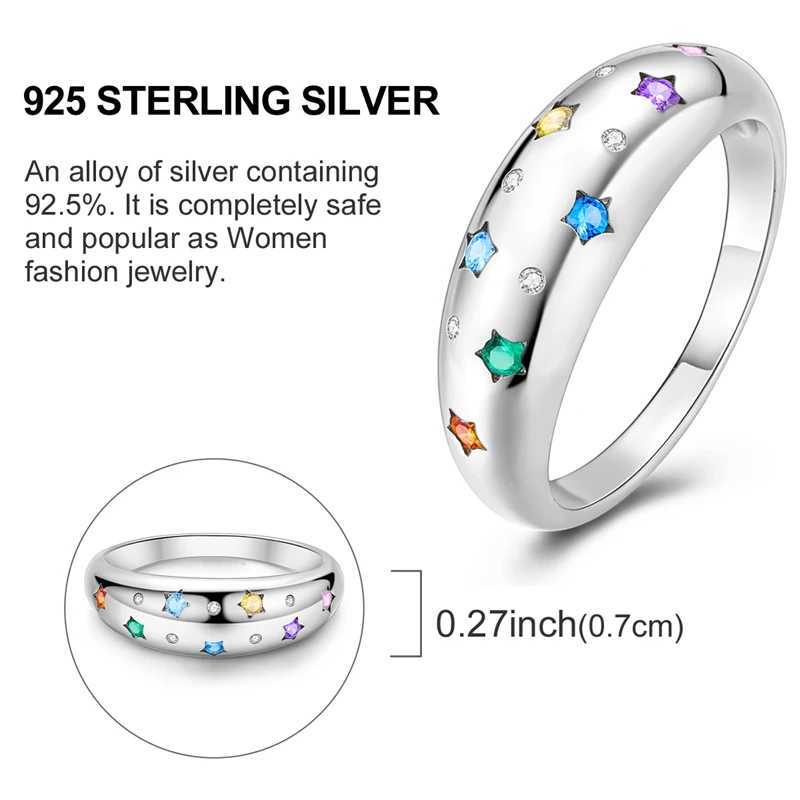 Original 925 Sterling Silver Women Finger Rings for Women Silver Cocktail Ring Geometric Butterfly Round Shape Luxury JewelryXJ250219