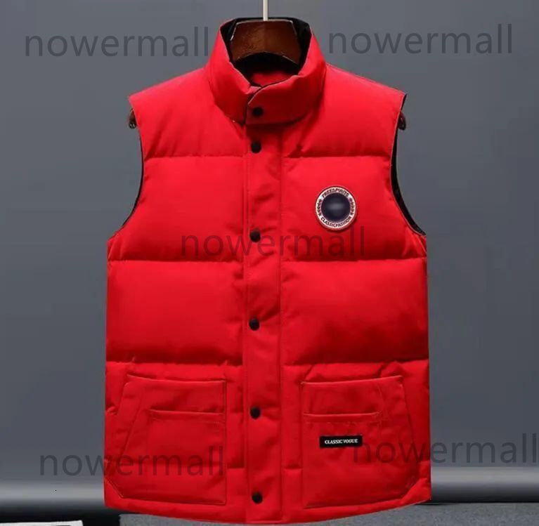 2025 Canada Jacket Designer Badge Vest Winter Mens Winter Fashion Moose Gilet Sleeveless Puffer Womens Down Coat Body Warmer Wasitcoat Doudoune Femme UZB4