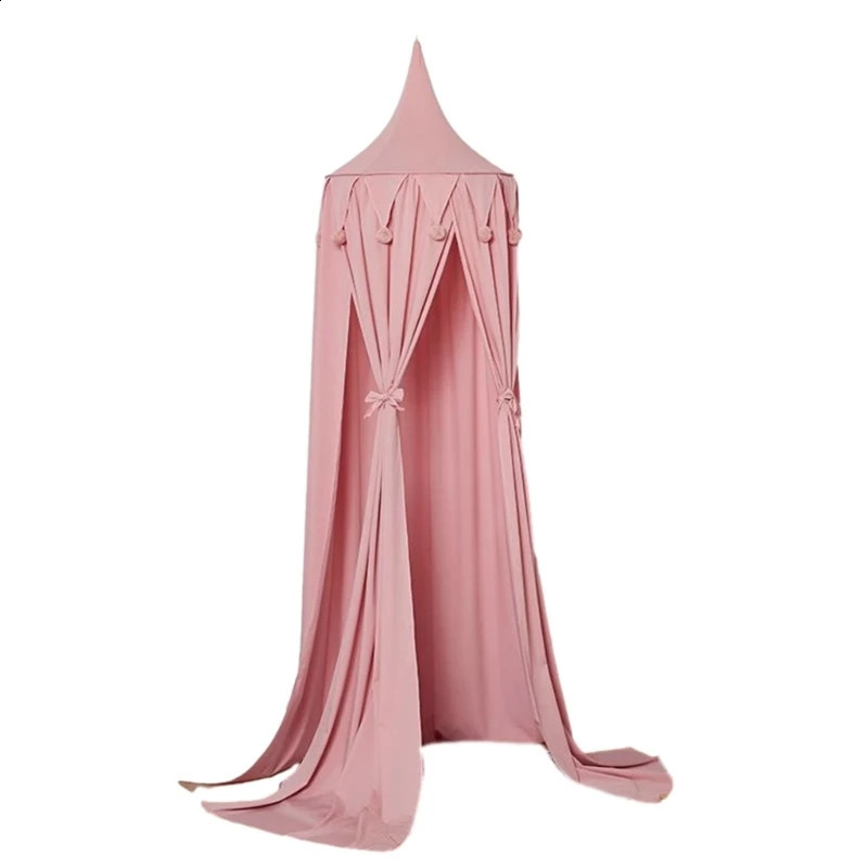 Bed Canopy Kids Nursery Room DecorationsRound Dome Net Play Tent Crib Nooks for Babies Children Bedroom DIY Cotton Net 250219