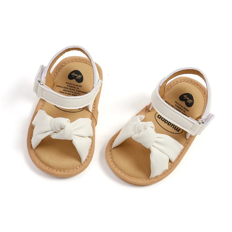 Infant Girls Cute Bowknot Sandals Soft Sole Non-slip Summer Shoes for Baby Toddler born Open Toe Walking Sandals 250219