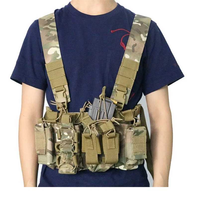 Tactical D3 Chest Rig Vest Carrier Armor Harness Rifle Pistol Magazine Pouch CRX Modular Chest Vests Hunting EquipmentXJ250219
