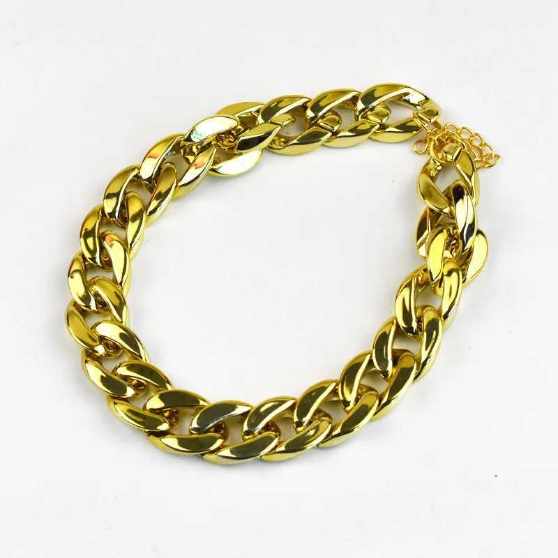 Gold plated plastic collars for dogs electroplated dog chains for bullfighting fashionable jewelry dog accessories for bullfighting W250219