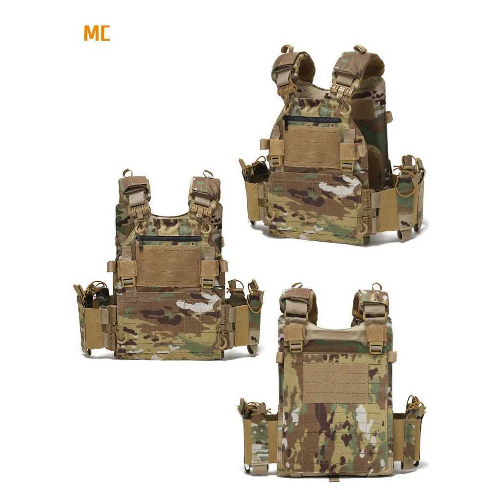 Tactical Vest With Triple Magazine Pouch Molle 1000D Waterproof Nylon Vest Adjustable JPC Molle Plate Carrier Hunting VestXJ250219