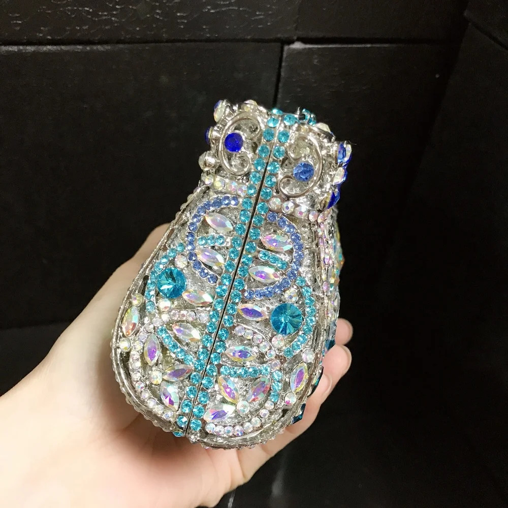 Diamond y n banquet womens full rhinestone fashion shinny crystal evening clutch Bag 250218