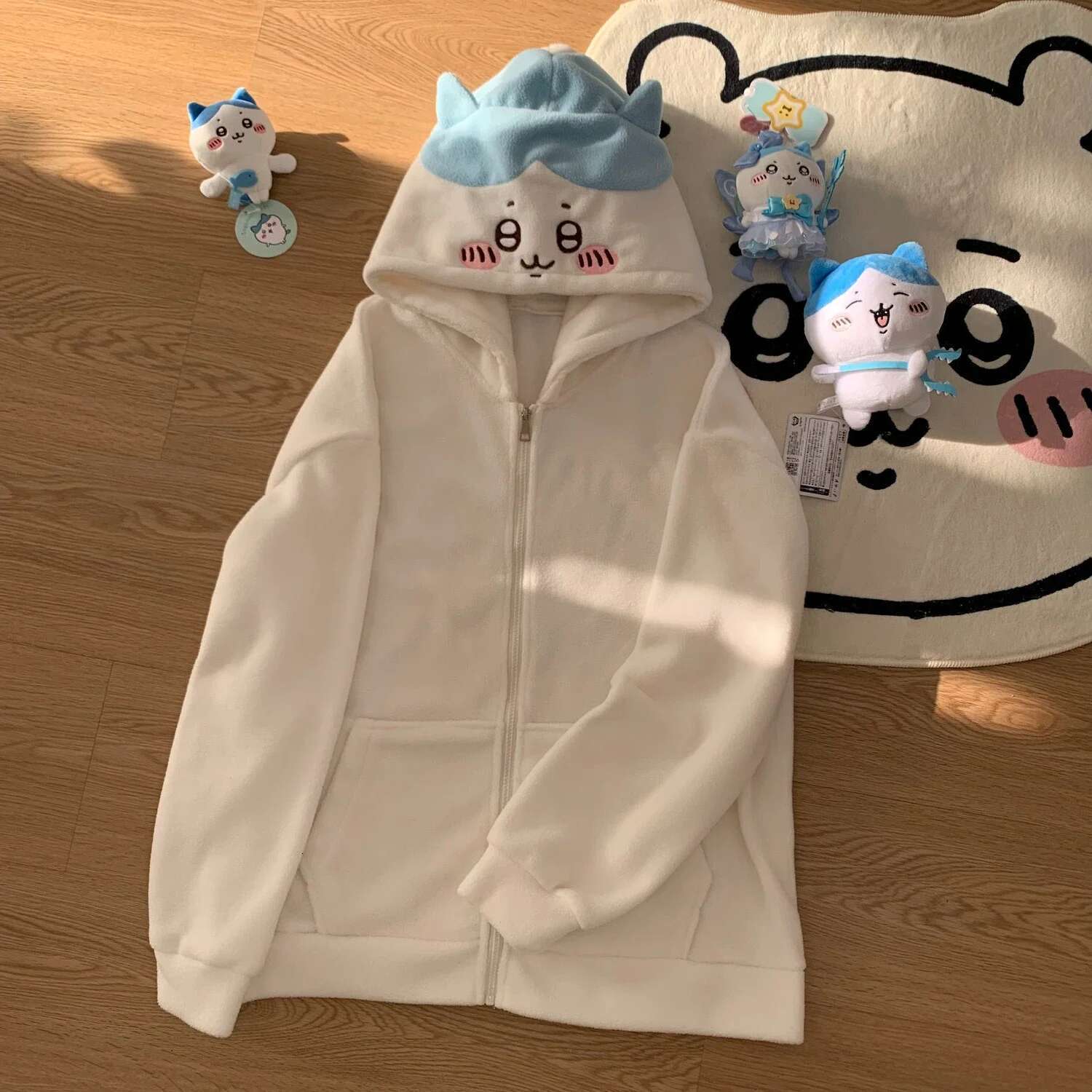 Kawaii Y2K Clothes Zipper Jacket Womens Fashion Haruku Gothic Cartoon Anime Embroidery Oversized Hoodie Sweatshirt