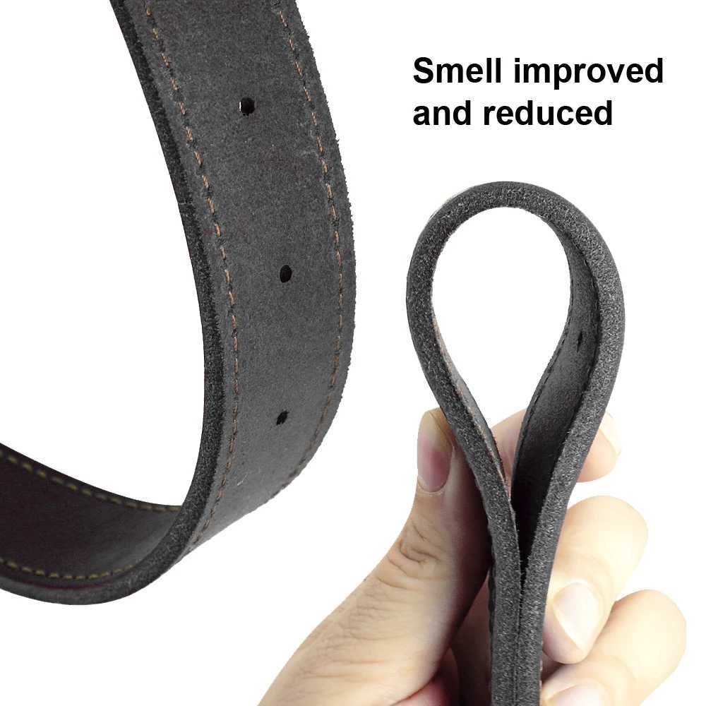 Custom Leather Dog Collar Pitbull Personized Dog Collars Free Ened Pet ID Necklace Adjustable for Small Medium Large Dogs W250219