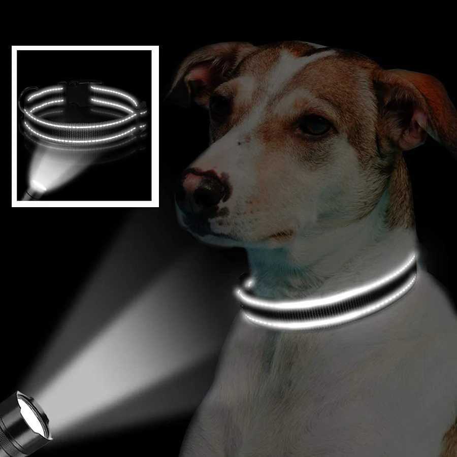 Reflective dog collar cushion breathable safety strip adjustable cute little dog pet necklace suitable for small medium and large dogs W250219