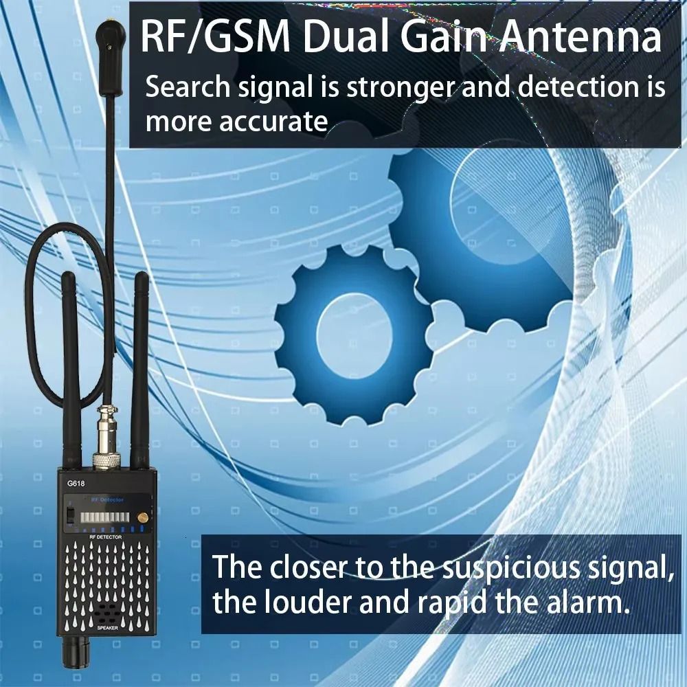 G618W G618D Super Sensitive Anti Candid Audio Mini Bug Hidden Camera Detector GSM GPS Full Range RF Bug Finder Device Scanner 240218