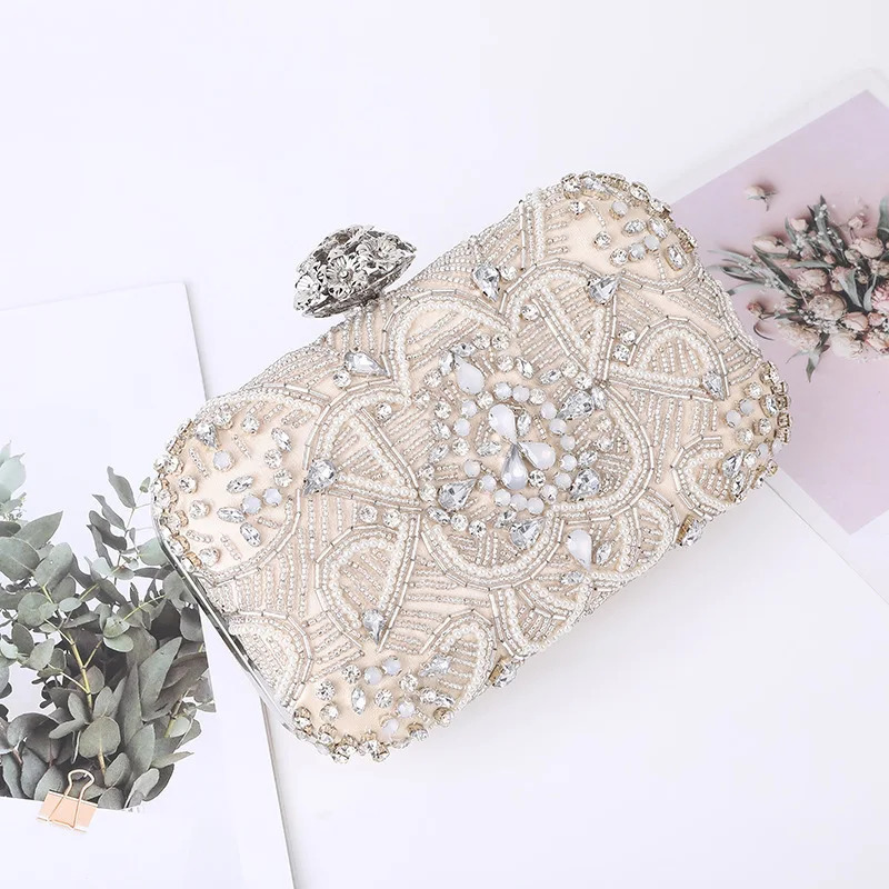 Womens Handheld Bag with European and American Style Diamond Embedding Party Evening Dress Bridesmaid Storage 250218