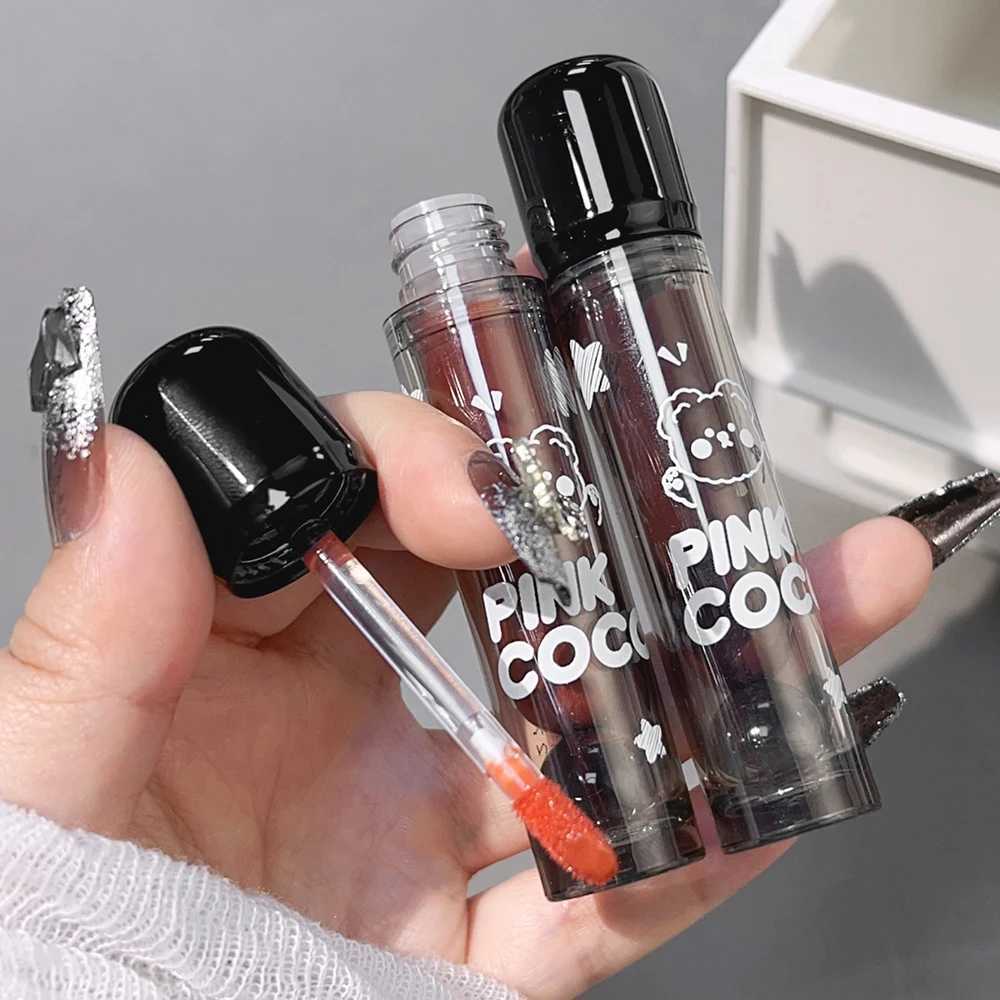 Juice Black Red Lip Gloss Mirror Glass Water Light Clear Lip Glaze Waterproof Non Stick Cup Liquid Lipstick Nude Lip Tint MakeupW250219