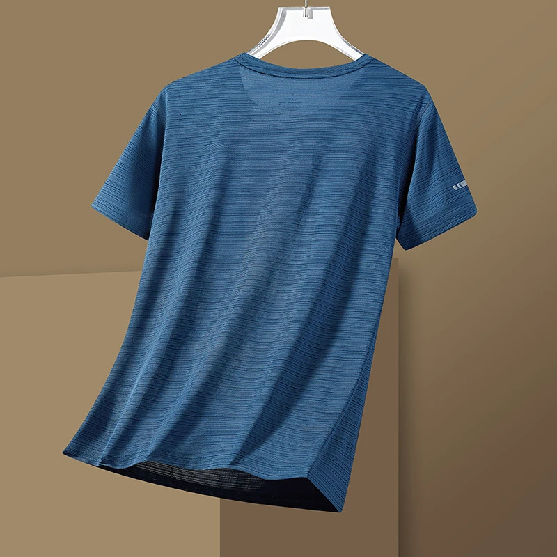 t-shirt men L-7XL 8XL summer ice silk mens short sleeve Quick dry t-shirt printing youth business casual Breathable Top 8931 250217