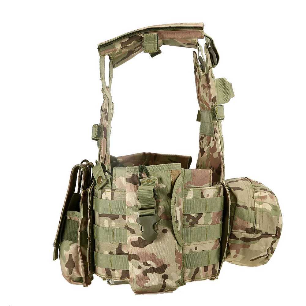 Outdoor Mens Modular Vest Hunting Gear Load Carrier Vest with Hydration PocketXJ250219