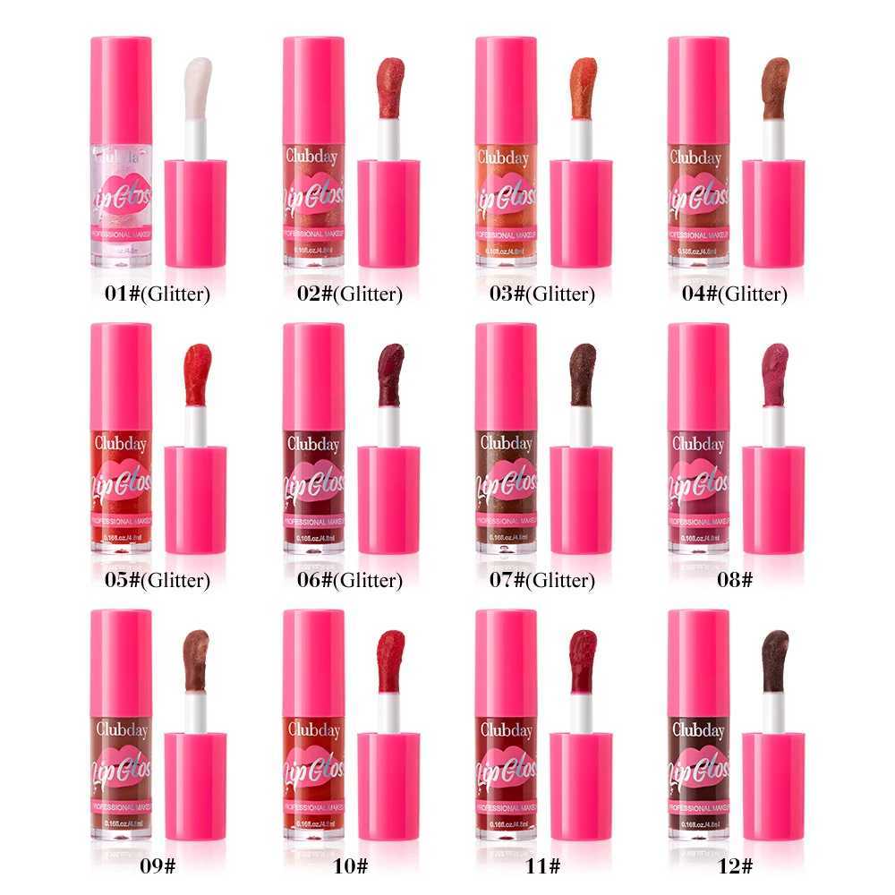 Clubday 12 colors fine flash moisturizing lip nectar lasting transparent mirror lip gloss hydrating l plumping lip nectarW250219