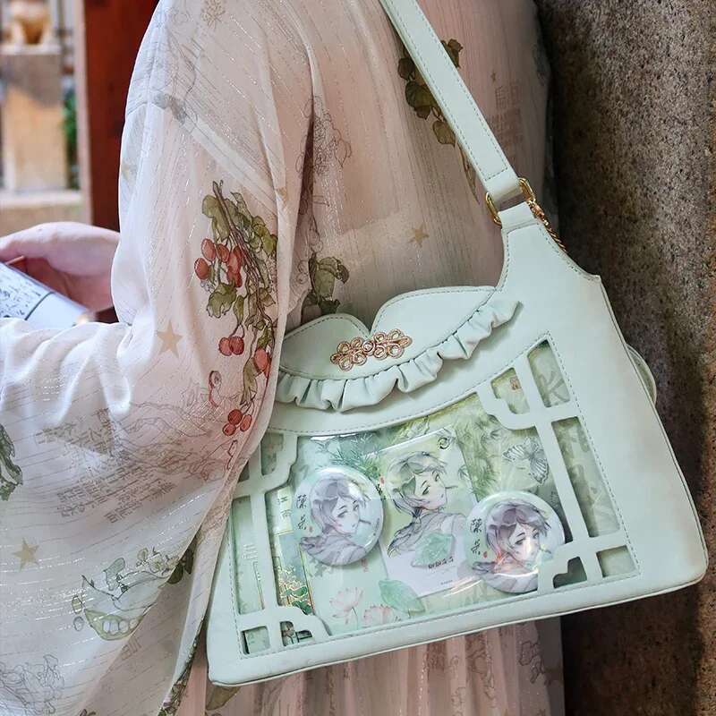 New Chinese Style Ita Bolsos Mujer Original Design Bag Transparent Sac Femme Underarm Shoulder Bags Daily Using Bolsas