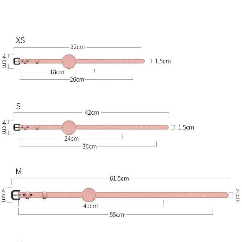 For Apple Airtag Protective Tracker Waterproof Pet Dog Anti-lost Positioning Silicone PU Collar Anti-lost Pet Cat Dog Collar W250219