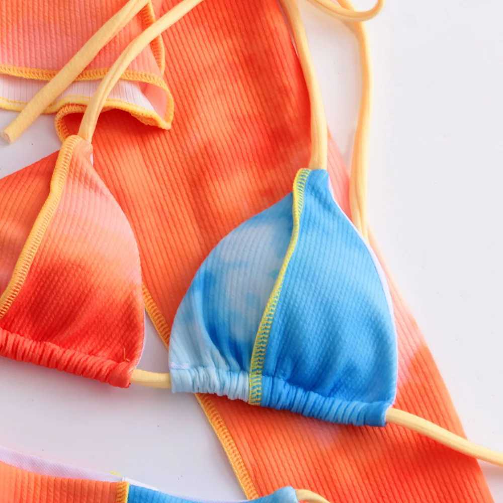 Womens Bathing Suits Thong Bikini 2025 Women Swimwear Thr Pieces Swimsuit Sexy String Beachwear Biquinis Maillot De Bain W250219