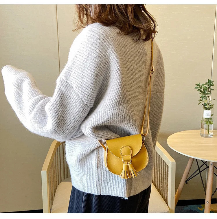 Mini Children Bag Cute PU Tassels Decor Princess Messenger Bags for Baby Girls Fashion Shoulder Bag Girls Birthday Gifts 250219