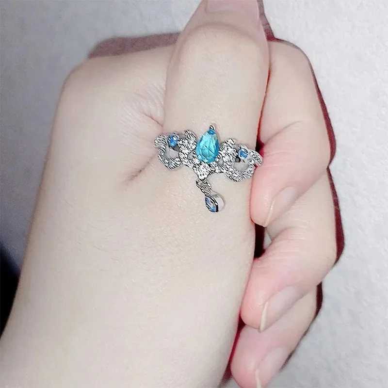 Anime Game Genshin Impact Fontaine Focalors Ring Unisex Adjustable Opening Pendant Rings Jewelry Party Accessories GiftsXJ250219
