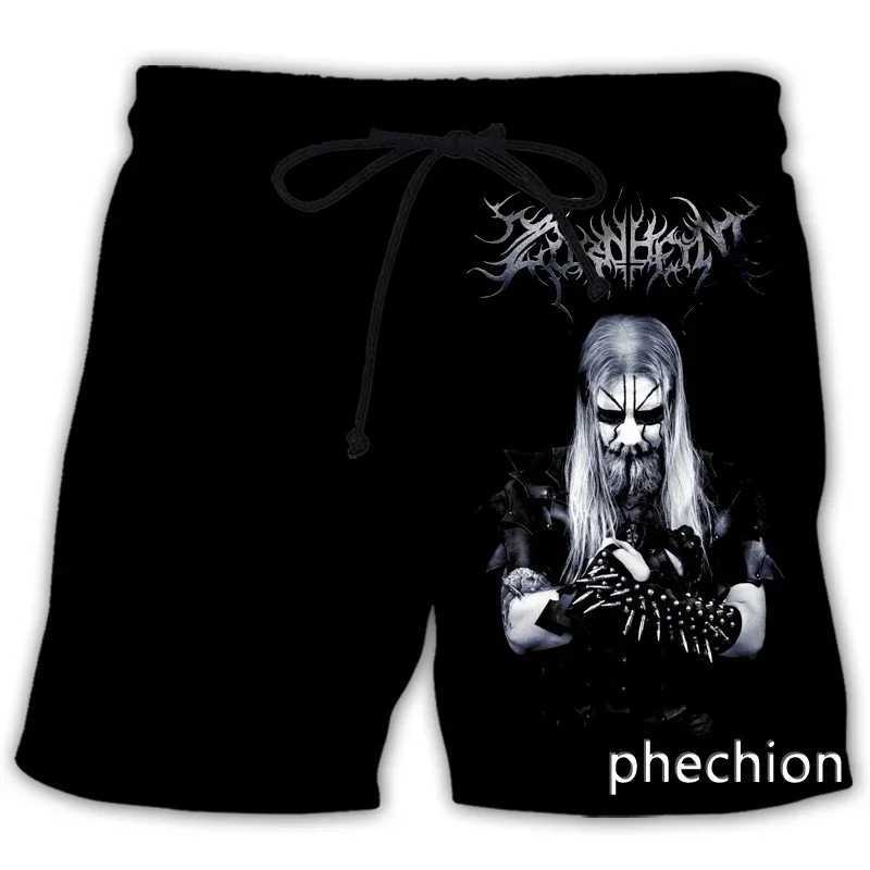 Phechion New Fashion Men Women Dark Funeral With 3D Printed Casual Shorts Novel Street Wear Mens Loose Sports Surfboard Shorts W250219