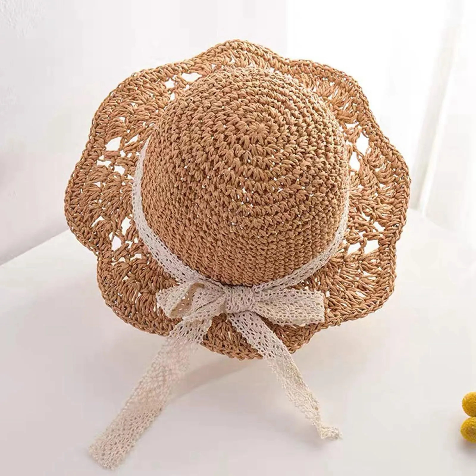 Lightweight Sun Hat For Children Infant Toddler Sun Hat Unisex Baby Spring/Summer Straw Hat With Wide Brim Toddler Girls Cap 250219