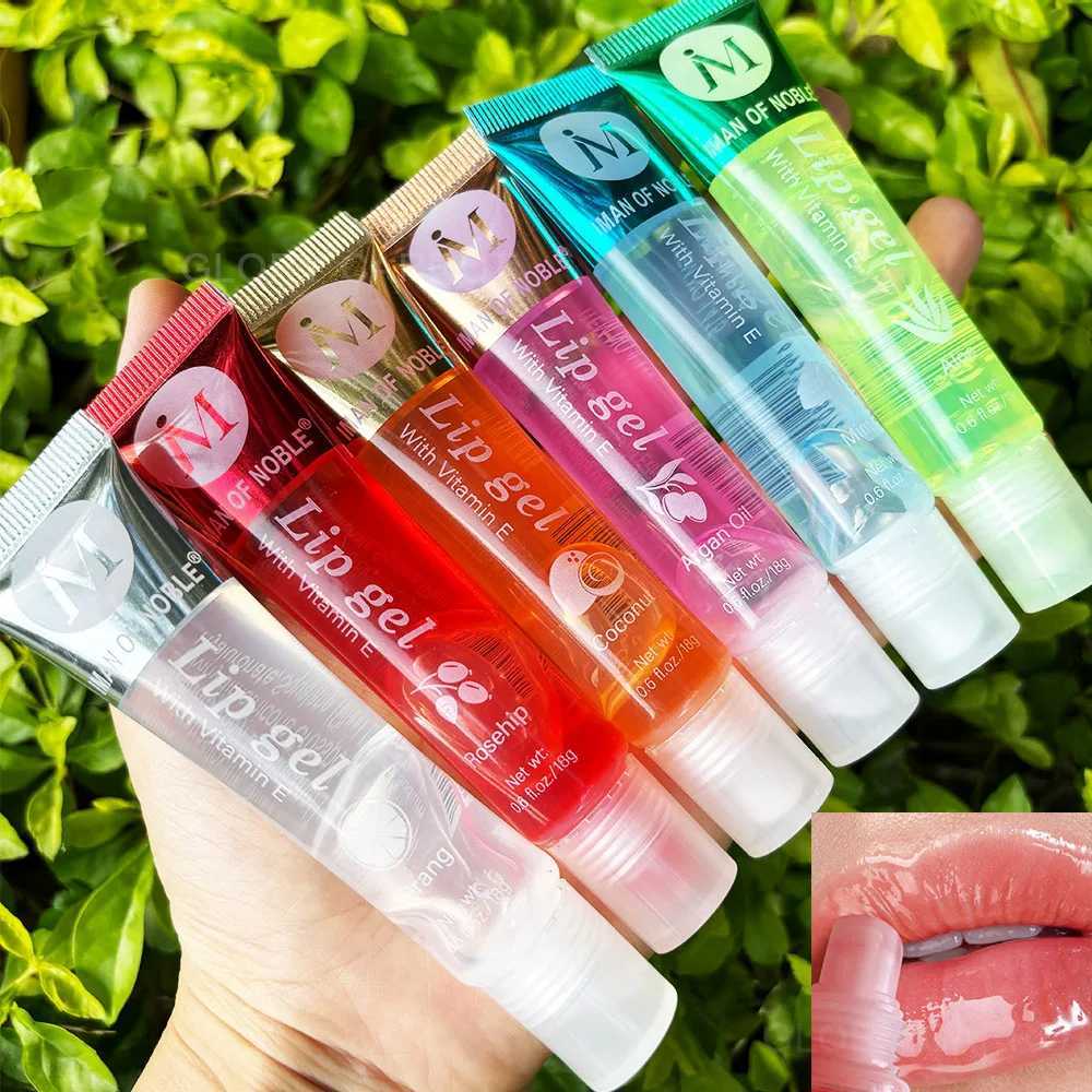 6Pcs Fruity Flavor Watery Glossy Lip Gloss Set Clear Lip Gel Hydrating Moisturizing Lip Gloss Women Lips Makeup WholesaleW250219