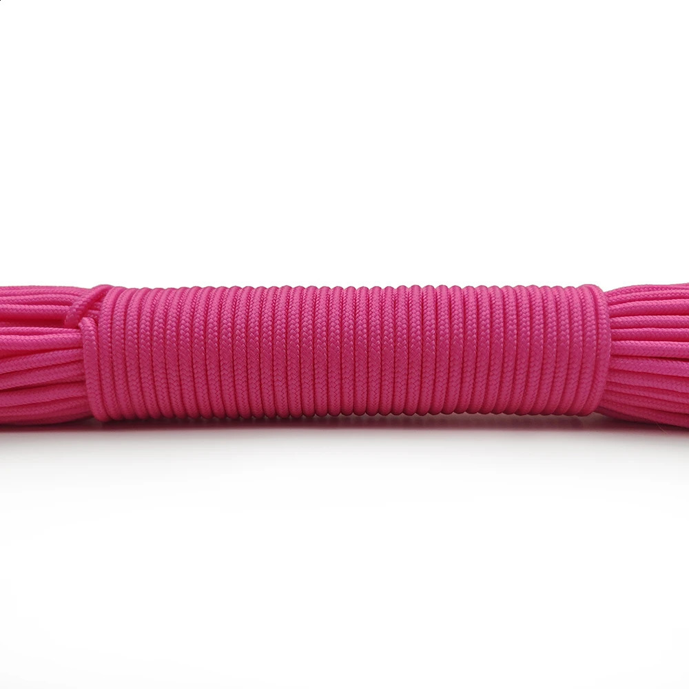 100ft m Paracord Lanyard Rope Parachute Cord Hiking Camping Clothesline Tactical Bracelet Accessory One Core 250213