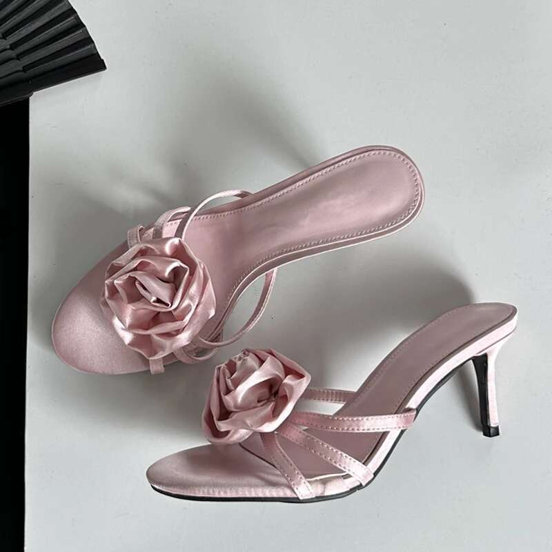Summer Fashion wer Woman Slippers Thin Low Heels Narrow Band Party Stripper Ladies Mules Slides atos Mujer