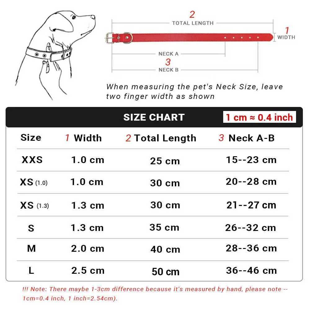 Solid Color Leather Dog Collar Adjustable Cat Necklace Puppy Neck Strap Suitable For Medium And Small Dogs Pet Supplies XS-XLXJ250218