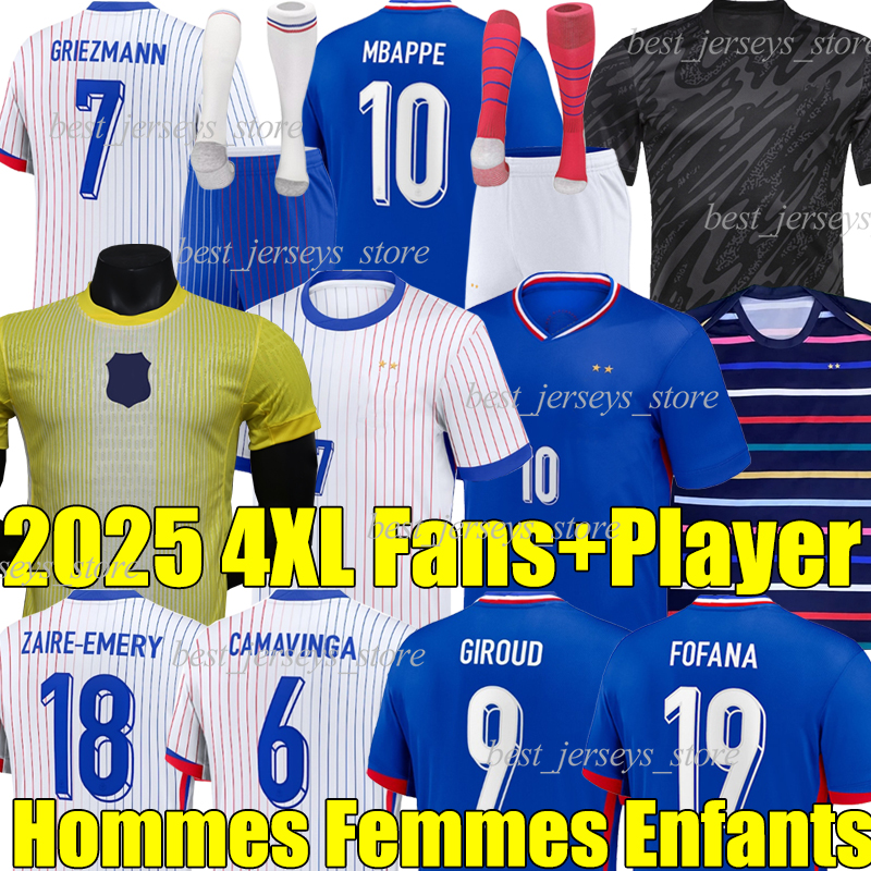 4XL 2025 french club MBAPPE GRIEZMANN soccer jerseys 25/26 GIROUD TCHOUAMENI DEMBELE M. CAMAVINGA MAIGNAN FOFANA Maillot de foot Maillots Men kids kit football shirt