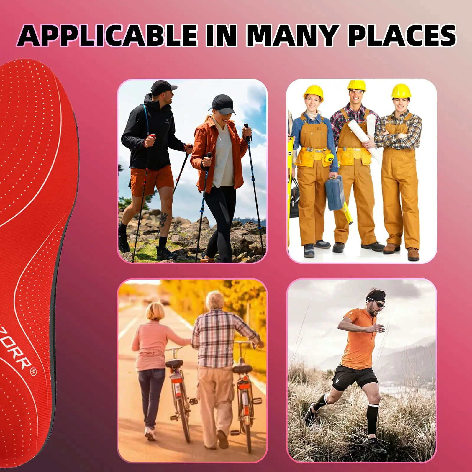 iFitna Plantar Fasciitis Orthopedic Sport Insole High Arch Support Men Women Sole Flat Feet Pain Relief Ortic Shoe Insert 250219