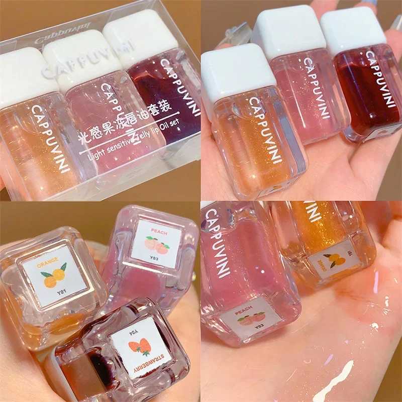 Moisturizing Lipglaze Anti-liplines Lipgloss Lips Makeup Set Transparent Lip Tint Anti-drying Lip Balm Mirror Lipstick CosmeticsW250219