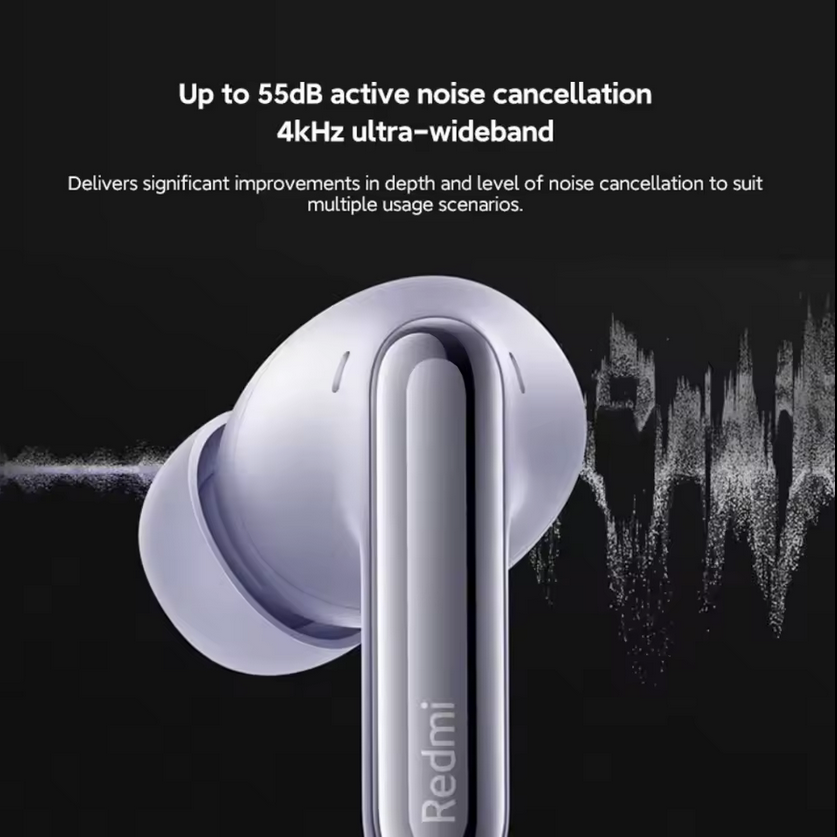 Global Version Xiaomi Redmi Buds 6 Pro Built-in dimensional audio Hi-Res Audio with LDAC Up to 55 dB active noise cancellation