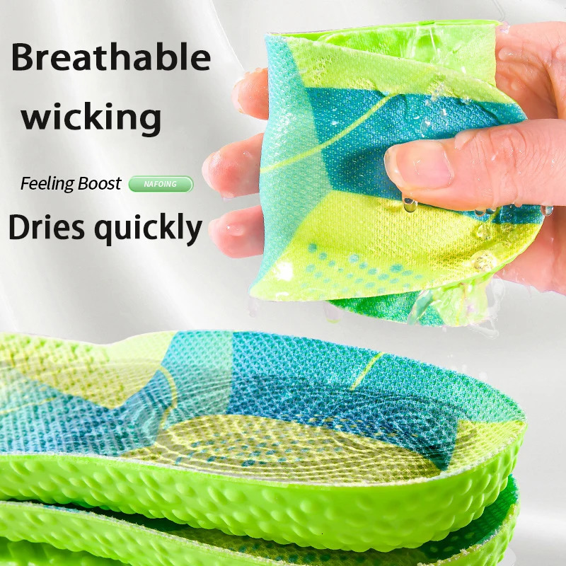 PU air cushion sports insole soft and comfortable sole arch support mens womens elastic shock absorption 250219