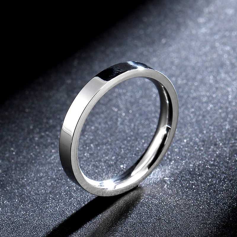 3mm steel color super thin slim titanium steel ring men and women ring scratch resistance tungsten steel ring factory directXJ250219