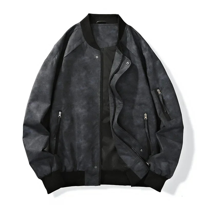Men Bomber Jacket Fashion High Streetwear Casual Autumn Baseball Jackets Man Coats Hip Hop Outwear Clothing Top 250218